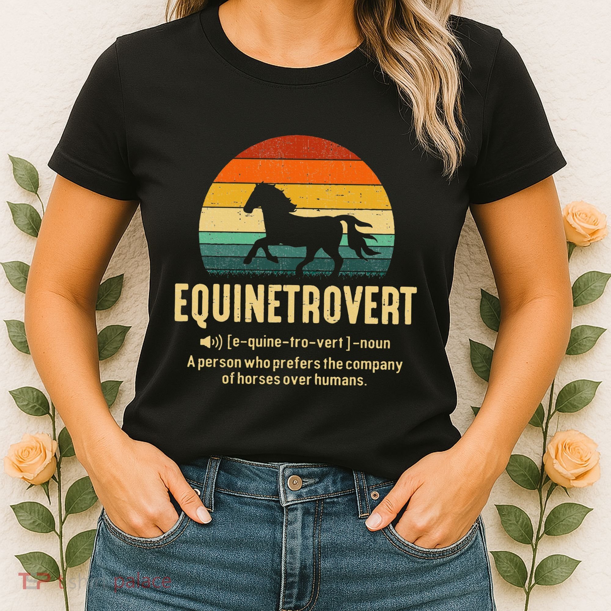 Equinetrovert Equestrian Equine Introvert Women's T-Shirt