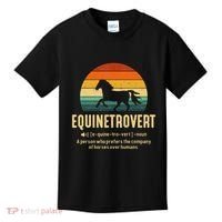 Equinetrovert Equestrian Equine Introvert Kids T-Shirt thumb 0