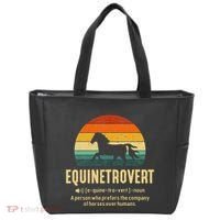 Equinetrovert Equestrian Equine Introvert Tote Bag thumb 0