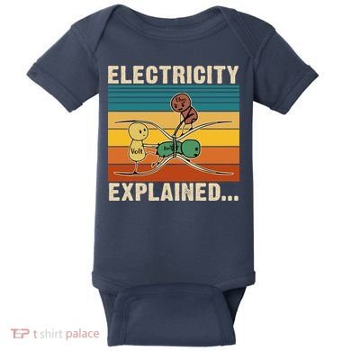 Electricity Explained Baby Bodysuit