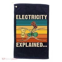 Electricity Explained Golf Towel thumb 0