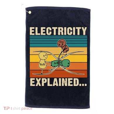 Electricity Explained Golf Towel