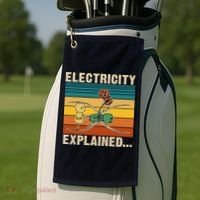 Electricity Explained Golf Towel thumb 2