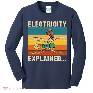 Electricity Explained Kids Long Sleeve Shirt