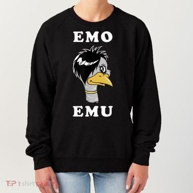 Emo Emu Funny Metal Goth Emu Bird Women's Sweatshirt