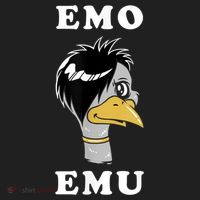 Emo Emu Funny Metal Goth Emu Bird Women's Sweatshirt thumb 2