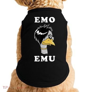 Emo Emu Funny Metal Goth Emu Bird Doggie Tank