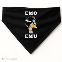 Emo Emu Funny Metal Goth Emu Bird USA-Made Doggie Bandana thumb 0