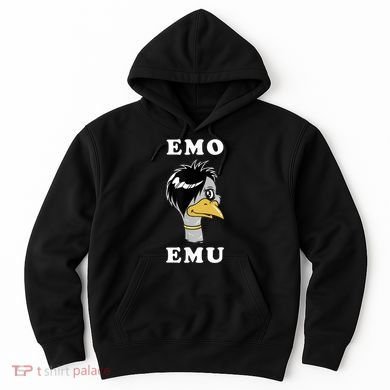Emo Emu Funny Metal Goth Emu Bird Hoodie
