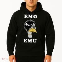 Emo Emu Funny Metal Goth Emu Bird Hoodie thumb 2