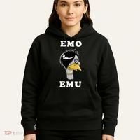 Emo Emu Funny Metal Goth Emu Bird Hoodie thumb 5