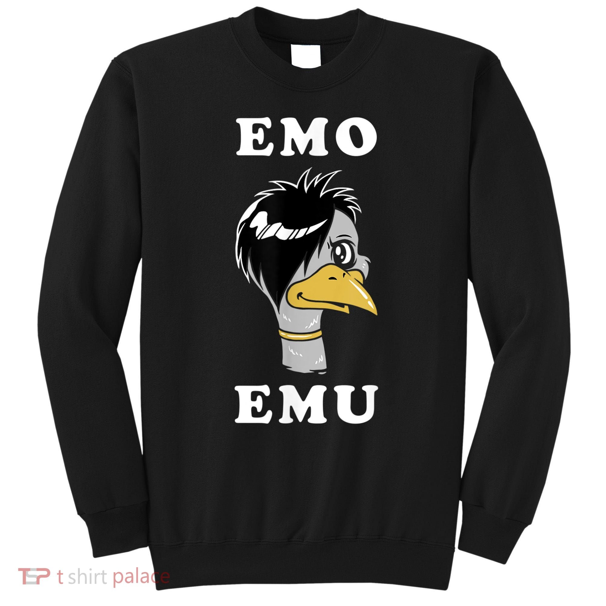 Emo Emu Funny Metal Goth Emu Bird Sweatshirt