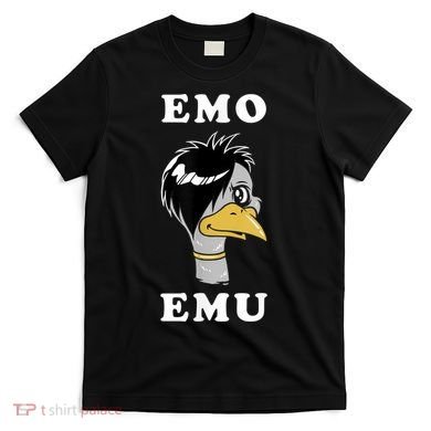 Emo Emu Funny Metal Goth Emu Bird T-Shirt