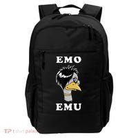 Emo Emu Funny Metal Goth Emu Bird Backpack thumb 0