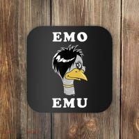 Emo Emu Funny Metal Goth Emu Bird Coaster thumb 0
