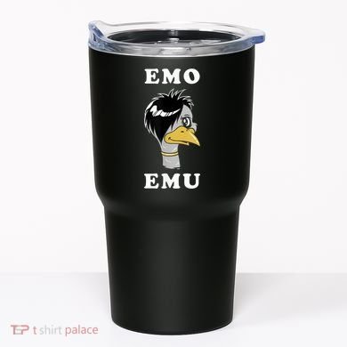Emo Emu Funny Metal Goth Emu Bird Tumbler