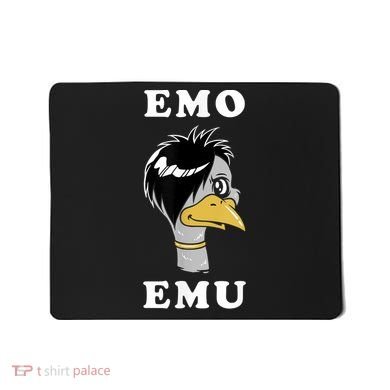 Emo Emu Funny Metal Goth Emu Bird Mousepad