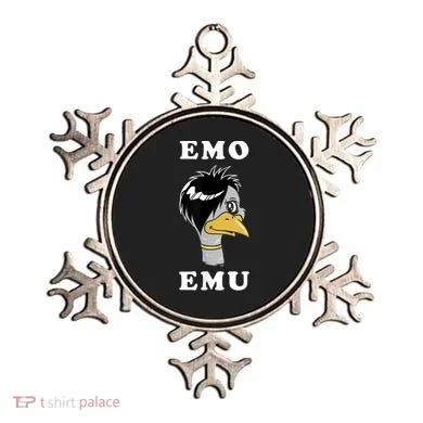 Emo Emu Funny Metal Goth Emu Bird Ornament
