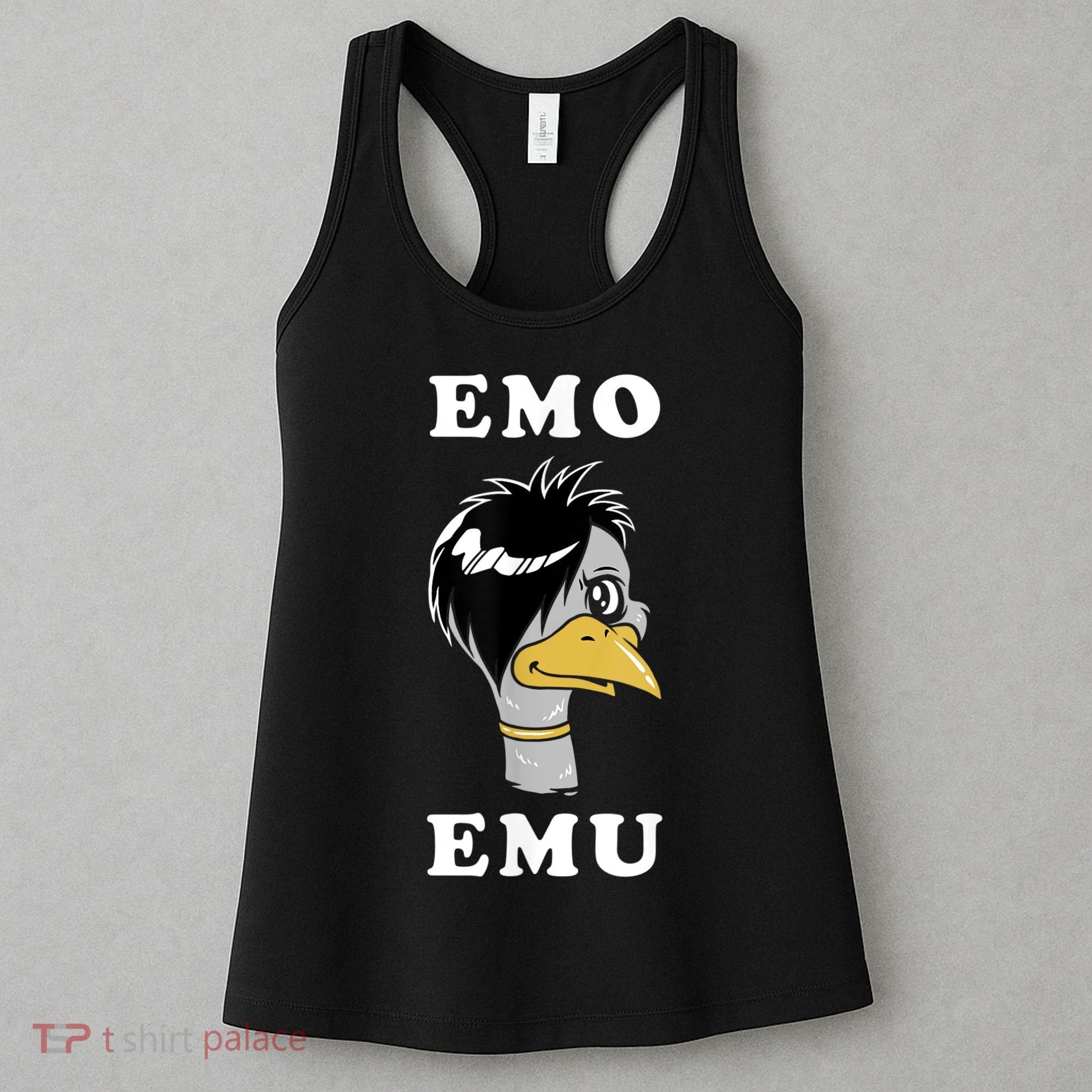 Emo Emu Funny Metal Goth Emu Bird Women's Tank Top