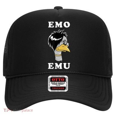 Emo Emu Funny Metal Goth Emu Bird Hat
