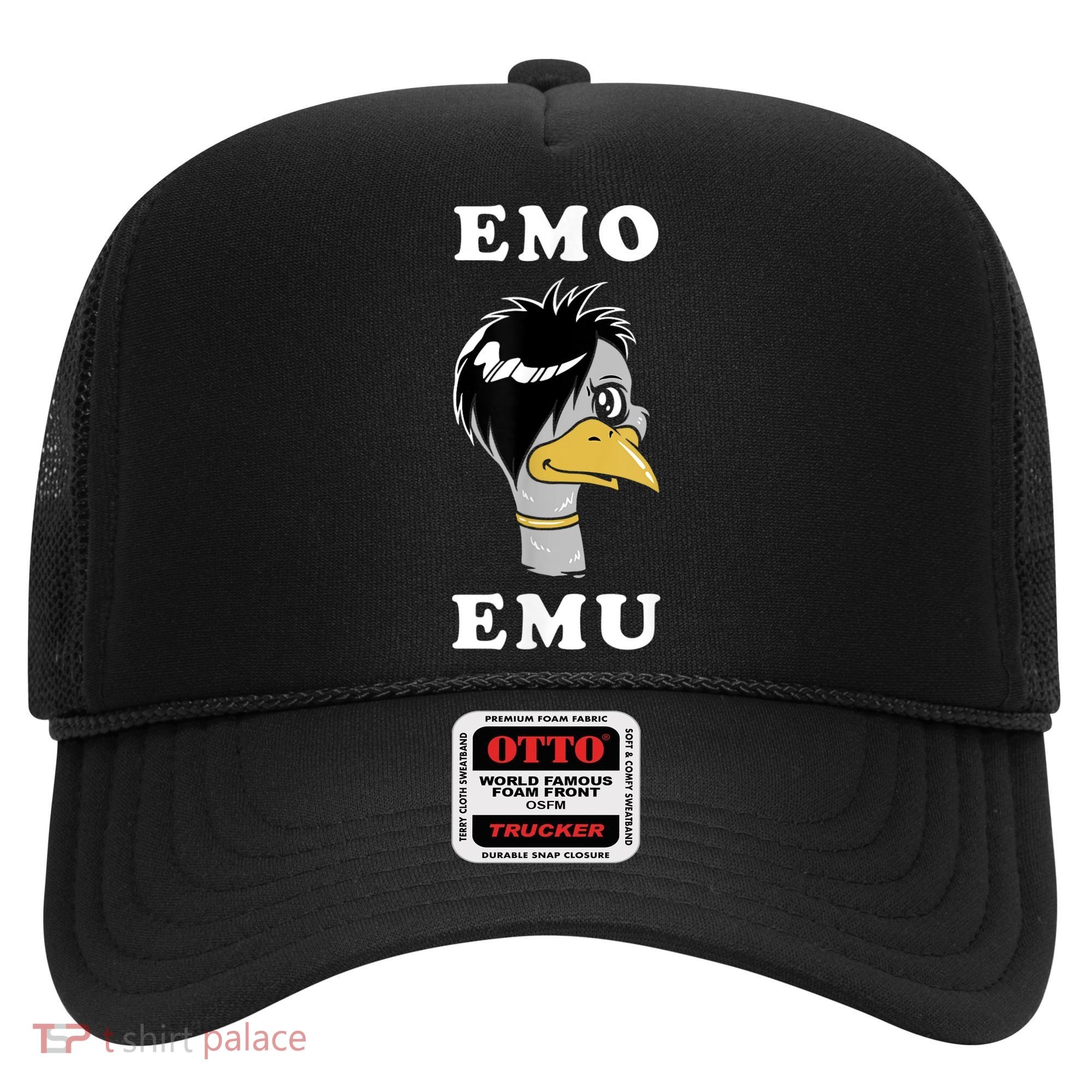 Emo Emu Funny Metal Goth Emu Bird Hat
