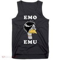 Emo Emu Funny Metal Goth Emu Bird Tank Top thumb 0
