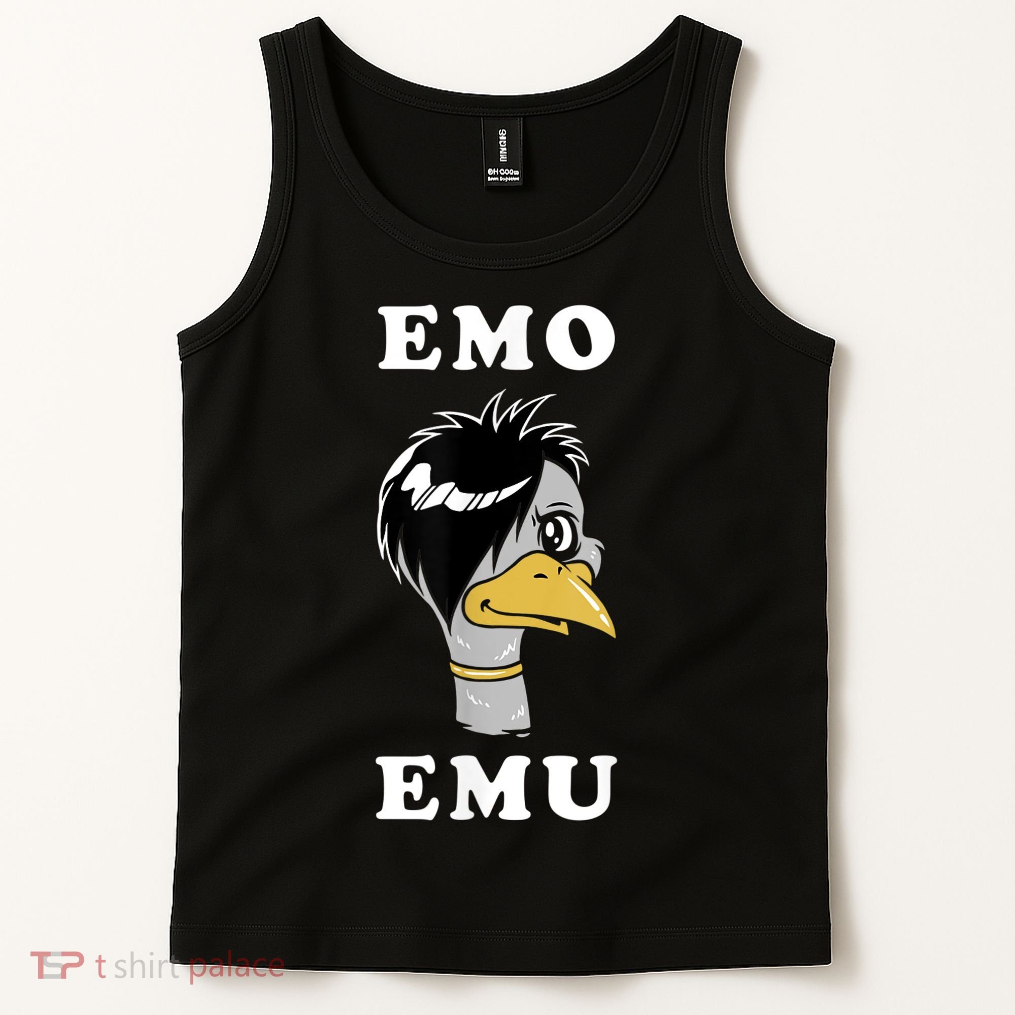 Emo Emu Funny Metal Goth Emu Bird Tank Top