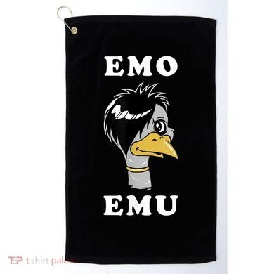 Emo Emu Funny Metal Goth Emu Bird Golf Towel