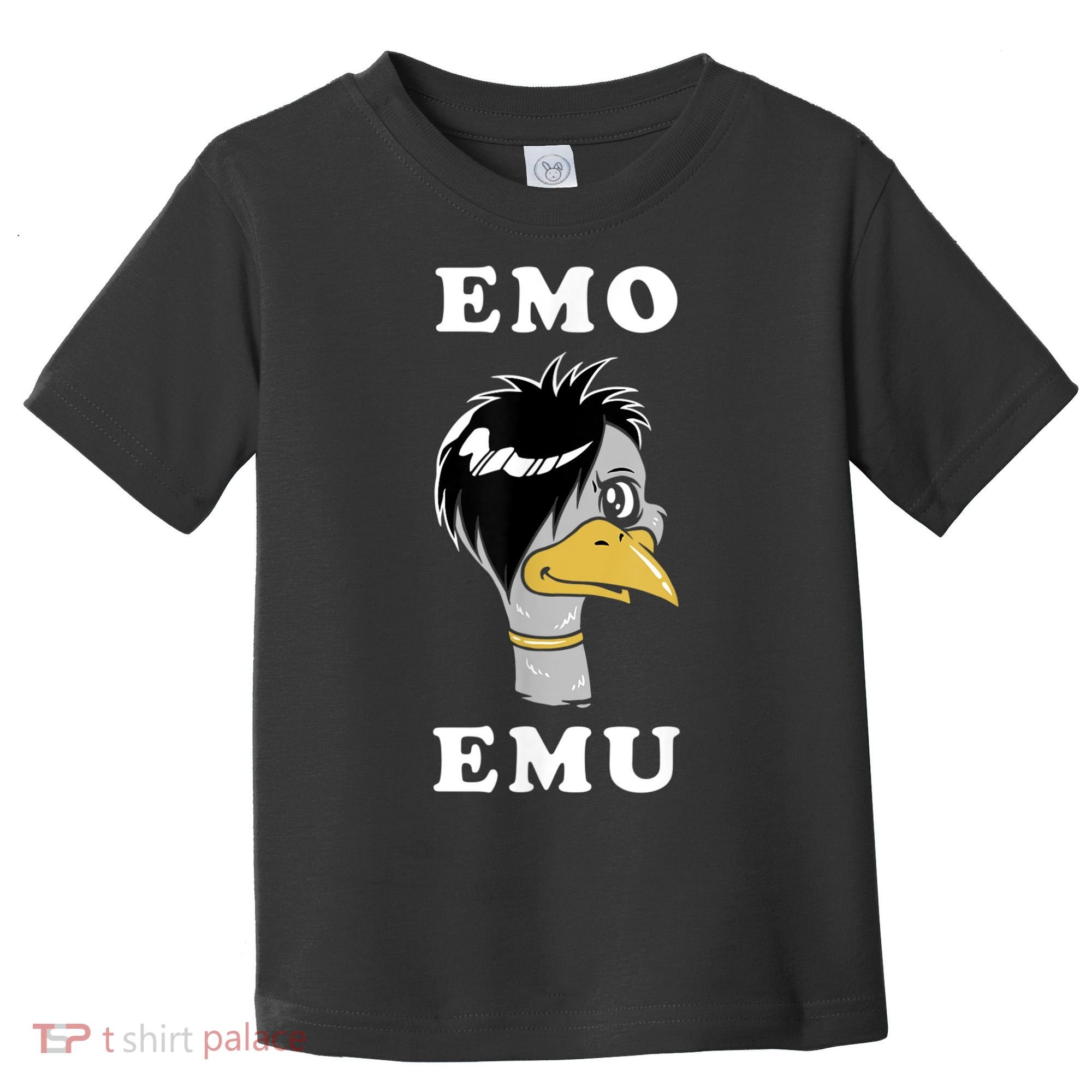 Emo Emu Funny Metal Goth Emu Bird Toddler T-Shirt