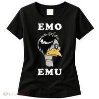 Emo Emu Funny Metal Goth Emu Bird Women's T-Shirt thumb 0