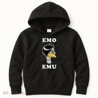 Emo Emu Funny Metal Goth Emu Bird Kids Hoodie thumb 0