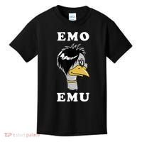 Emo Emu Funny Metal Goth Emu Bird Kids T-Shirt thumb 0