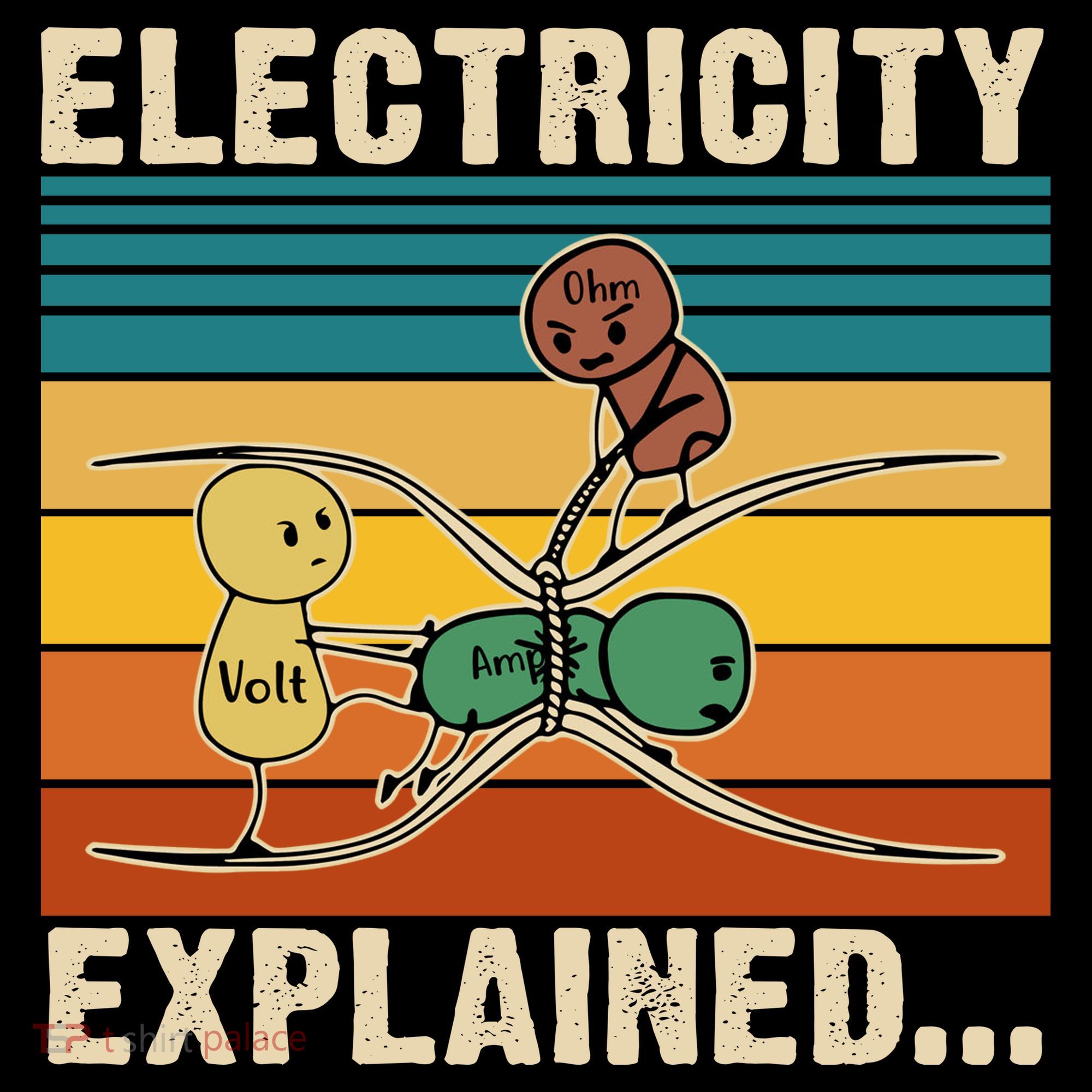 Electricity Explained Funny Gift Apron