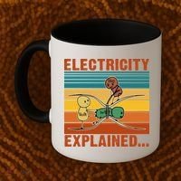 Electricity Explained Funny Gift Coffee Mug thumb 2