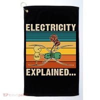 Electricity Explained Funny Gift Golf Towel thumb 0