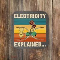 Electricity Explained Funny Gift Coaster thumb 0
