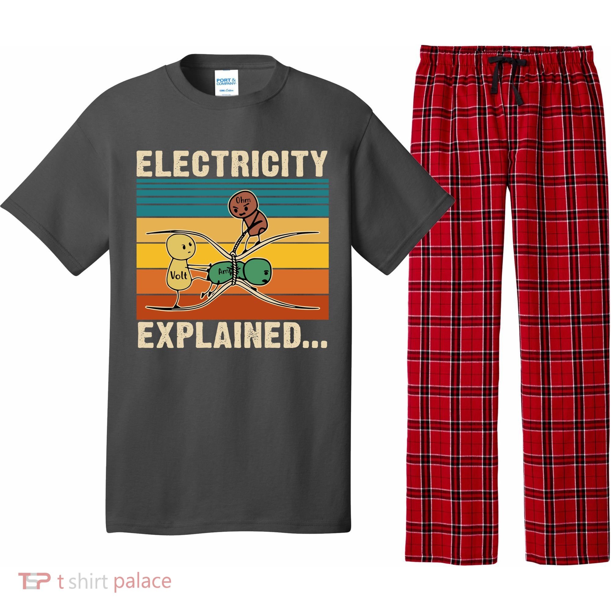 Electricity Explained Funny Gift Pajama Set