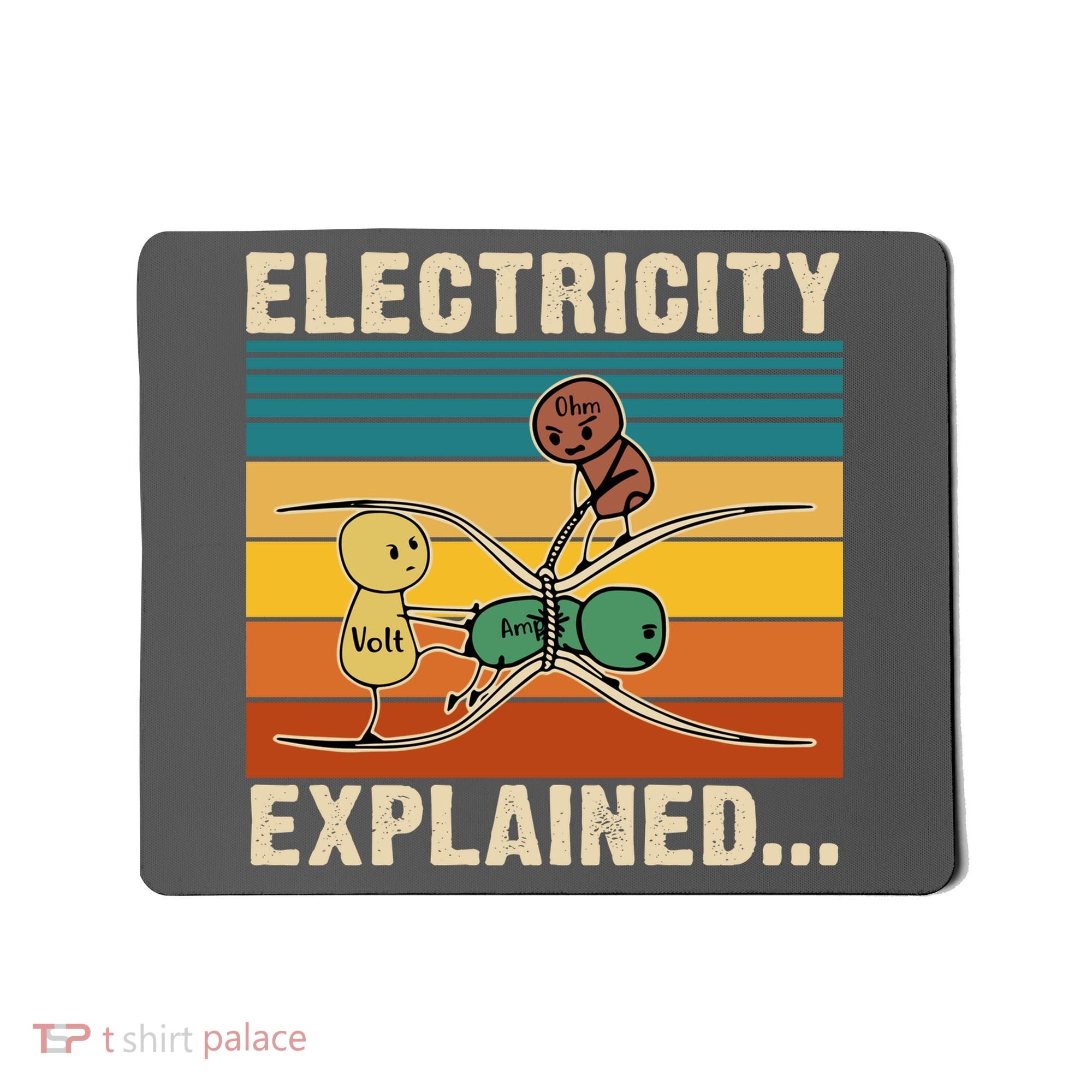Electricity Explained Funny Gift Mousepad