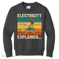 Electricity Explained Funny Gift Kids Sweatshirt thumb 0