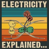 Electricity Explained Funny Gift Kids Sweatshirt thumb 2