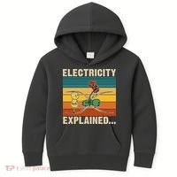 Electricity Explained Funny Gift Kids Hoodie thumb 0