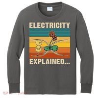 Electricity Explained Funny Gift Kids Long Sleeve Shirt thumb 0