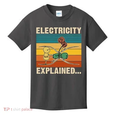 Electricity Explained Funny Gift Kids T-Shirt