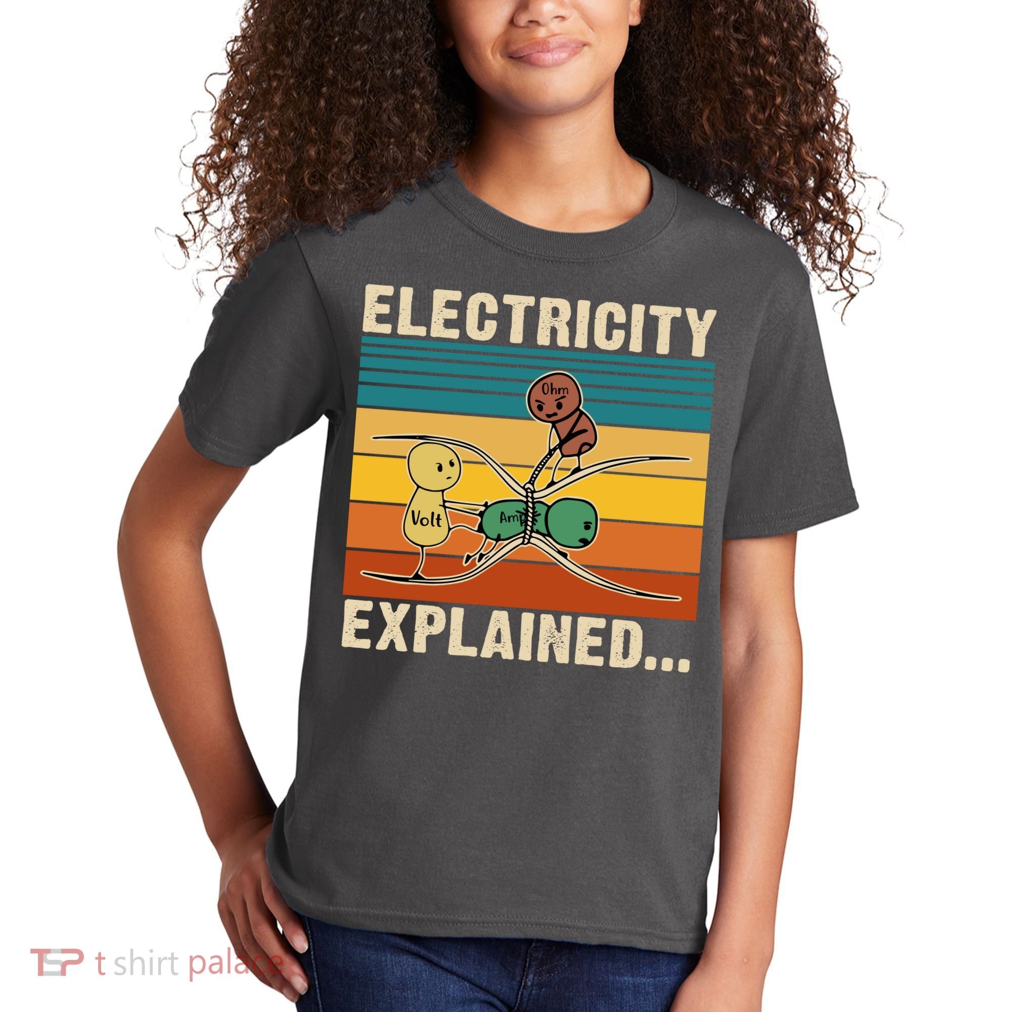 Electricity Explained Funny Gift Kids T-Shirt