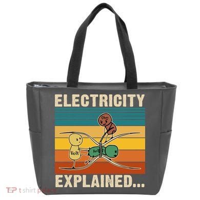 Electricity Explained Funny Gift Tote Bag