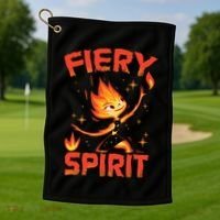 Elemental Ember Fiery Spirit Golf Towel thumb 1
