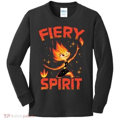 Elemental Ember Fiery Spirit Kids Long Sleeve Shirt