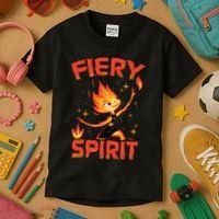 Elemental Ember Fiery Spirit Kids T-Shirt thumb 3
