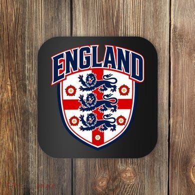 England English Flag Crest Soccer Fan Coaster