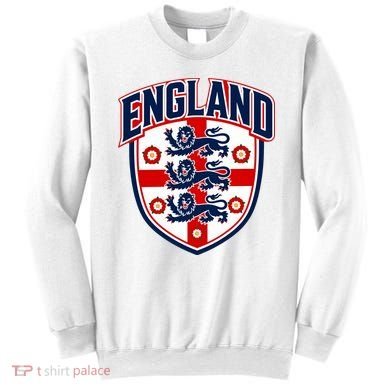England English Flag Crest Soccer Fan Sweatshirt